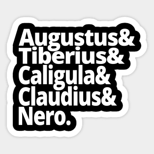 Ancient History Hail Caesar Roman Emperors Sticker